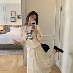 Early Autumn Thin Long Sleeve Hoodie Women's plus Size Elegant Cuff Base Shirt Trendy Korean Style round Neck Pullover Top