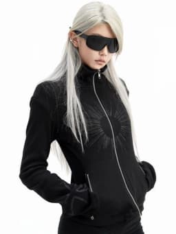 American Hooded Long Sleeve Jacket Women Autumn Winter Casual Coat Loose Cardigan Tops Harajuku Y2k Zipper 2025 Fashion New