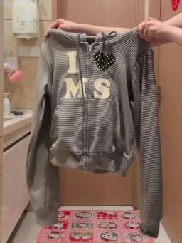 American Vintage Letter Heart Print Striped Hooded Sweatshirt Women Spring Autumn Loose Korean Style Chic Cropped Jacket New