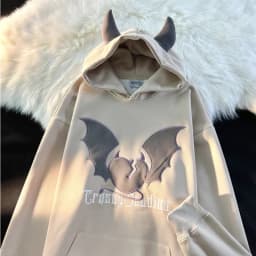 High Quality Embroidery Bat Hip Hop Graphic Hoodie Men Women Oversized Sweatshirt Couples Korean Style Winter Tops Loose Casual