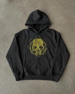 Women Wine Red Hoodie Long Sleeve Loose UK Passport Royal Crest Skull Print Casual Streetwear Vintage Kangaroo Pocket Daily Wear