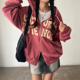 Women Sweatshirt Hoodie Clothes Y2k 2025 Fall New Hoodies Women High Street Harajuku Retro Hip Hop Zip Up Hoodie Loose Hoodie