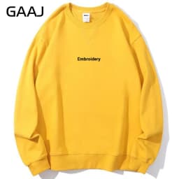 Embroidery Custom 100% Cotton Sweatshirt,Brand Loose Sweater,Autum Winter Long Sleeve Pullover,Vintage Woman Men Unisex  Clothes