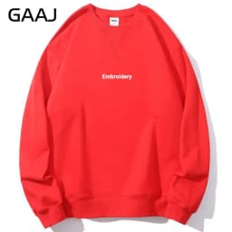 Embroidery Custom 100% Cotton Sweatshirt,Brand Loose Sweater,Autum Winter Long Sleeve Pullover,Vintage Woman Men Unisex  Clothes