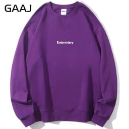 Embroidery Custom 100% Cotton Sweatshirt,Brand Loose Sweater,Autum Winter Long Sleeve Pullover,Vintage Woman Men Unisex  Clothes