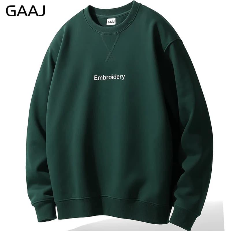 Embroidery Custom 100% Cotton Sweatshirt,Brand Loose Sweater,Autum Winter Long Sleeve Pullover,Vintage Woman Men Unisex  Clothes