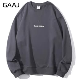 Embroidery Custom 100% Cotton Sweatshirt,Brand Loose Sweater,Autum Winter Long Sleeve Pullover,Vintage Woman Men Unisex  Clothes