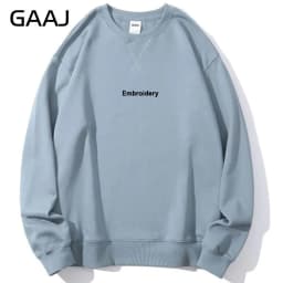 Embroidery Custom 100% Cotton Sweatshirt,Brand Loose Sweater,Autum Winter Long Sleeve Pullover,Vintage Woman Men Unisex  Clothes