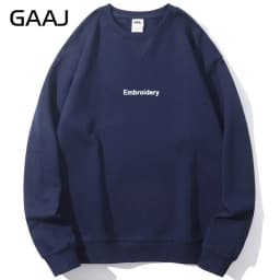 Embroidery Custom 100% Cotton Sweatshirt,Brand Loose Sweater,Autum Winter Long Sleeve Pullover,Vintage Woman Men Unisex  Clothes