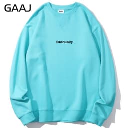 Embroidery Custom 100% Cotton Sweatshirt,Brand Loose Sweater,Autum Winter Long Sleeve Pullover,Vintage Woman Men Unisex  Clothes