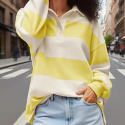 2025 Collection Striped Long Sleeve Shirt Classic Turn Down Collar Loose Autumn Patchwork Sweatshirts