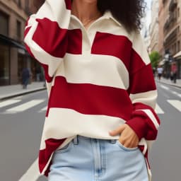 2025 Collection Striped Long Sleeve Shirt Classic Turn Down Collar Loose Autumn Patchwork Sweatshirts