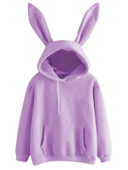 2020 Autumn Winter Women Hoodies Kawaii Rabbit Ears Fashion Hoody Casual colors Solid Color Warm Sweatshirt Hoodies For Women