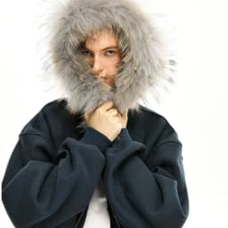 Classic Hidden Blue Collar Short Zip Up Hoodies Winter Clothes Women Y2K New Fashion Plush Cardigan Coat Harajuku Casual Hoodies