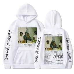 Hip Hop Men Women's Hoodie Rapper Kendrick Lamar Good Kid Album Graphic Printed Hooded Sweatshirts Fashion Pocket Streetwear