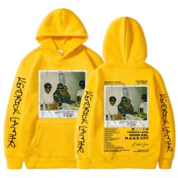 Hip Hop Men Women's Hoodie Rapper Kendrick Lamar Good Kid Album Graphic Printed Hooded Sweatshirts Fashion Pocket Streetwear