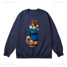 Alvin and The Chipmunks: The Squeakquel's Pullover Woman Manfashion Drop Shoulder Sweatshirt Is Available for Best Friend Hoodie