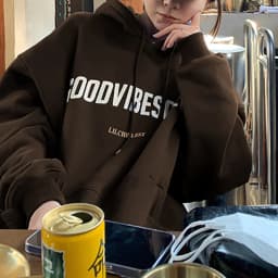 Korean Fashion Loose Sweater Women Autumn Winter 2025 Long Sleeve Hooded Shirt Letter Print Pullover Tops Casual Sweatshirts