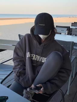 Korean Fashion Loose Sweater Women Autumn Winter 2025 Long Sleeve Hooded Shirt Letter Print Pullover Tops Casual Sweatshirts