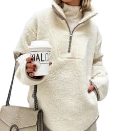 Sudaderas Stitch Sudaderas Y2k New Plush Loose Stand Collar Pullover Sweatshirt For Women 2025 Women's winter sheepskin coat
