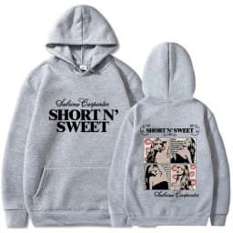 Sabrina Carpenter Short N' Sweet Hoodie Men Streetwear Aesthetic Casual Hoodies Unisex Autumn Winter Harajuku Hooded Sweatshirts