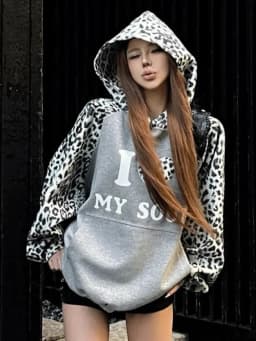 Leopard Print Ropa Mujer Hooded Roupas Feminina Y2K Harajuku Clothes Loose Hip Hop Hoodie Autumn Women's Hoodies Sweatshirts