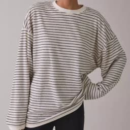 Spring Autumn Vintage Striped Sweatshirt Women Oversized Crewneck Striped Long Sleeve O Neck T-shirt Tops Streetwear