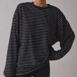 Spring Autumn Vintage Striped Sweatshirt Women Oversized Crewneck Striped Long Sleeve O Neck T-shirt Tops Streetwear