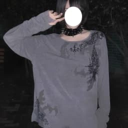 Y2K Subculture Grey Long Sleeve Women's T-shirt Spring Autumn Large Collar Base Shirt Aibi Visual Punk Style Fashion Top
