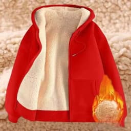 Ladies Large Size American Style Lamb Velvet Hoodie Zipper Cardigan Outerwear Autumn Winter Thickened Long Sleeve Casual Wear