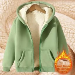 Ladies Large Size American Style Lamb Velvet Hoodie Zipper Cardigan Outerwear Autumn Winter Thickened Long Sleeve Casual Wear