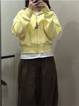 Retro American Yellow Plaid Hoodie Women's Spring Autumn Thin Loose Cardigan Short Outerwear Comfortable Cotton Warmth