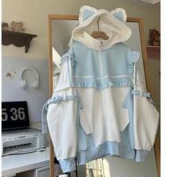 Y2k Gothic Zipper Coat Hooded Women Oversize Fairy Jacket Streetwear 2025 Autumn Outfits Japanese Kawaii Harjuku Chic Sweatshirt