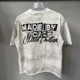 Mixed Emotion Street-Mounted Masked Angel Print Vintage Distressed Loose Short-Sleeved Men's and Women's T-Shirt