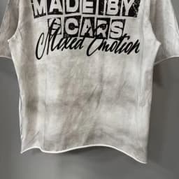 Mixed Emotion Street-Mounted Masked Angel Print Vintage Distressed Loose Short-Sleeved Men's and Women's T-Shirt