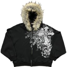 American style hip-hop style Y2K autumn and winter new item unisex thick warm hoodie jacket with zipper and hat