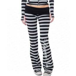 Emo Striped Hoodie Women's Y2K Gothic Zipper Hoodie Long Sleeve Harajuku Aesthetics Short Style Jacket Punk Street Set punk