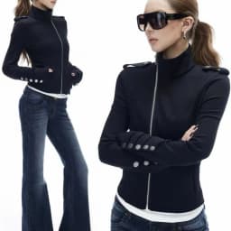 Vintage Collar Jackets Women Harajuku Punk Slim Fit Coat Streetwear Pocket Zipper Y2k Aesthetic Harajuku Grunge 2025 Outwear