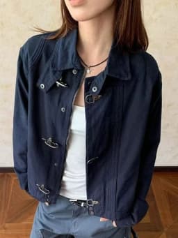Vintage Collar Jackets Women Harajuku Punk Slim Fit Coat Streetwear Pocket Zipper Y2k Aesthetic Harajuku Grunge 2025 Outwear