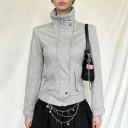 Vintage Collar Jackets Women Harajuku Punk Slim Fit Coat Streetwear Pocket Zipper Y2k Aesthetic Harajuku Grunge 2025 Outwear
