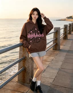 Dark Goth Spider Web Star Print Hoodie Unisex Oversized Loose Y2K Grunge Streetwear Pullover Sweatshirt