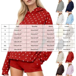 Vintage Polka Dot Hoodies Oversized Women Sweatshirts Harajuku Autumn Long Sleeve Hooded Pullover Tops With Pocket Streetwear