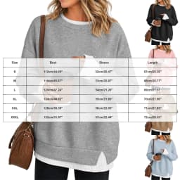 Autumn Womens Crewneck Sweatshirt Fake 2‑in‑1 Hoodie Contrast Color Patchwork Long Sleeve Crew Neck Pullover Top Daily Wear