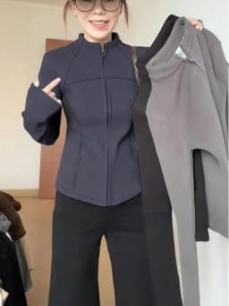 Women's Thickened Fleece Zipper Hoodie Short Coat Slim Fit Waist-Cinching Stand Collar Cardigan Autumn Winter Fashion Outerwear