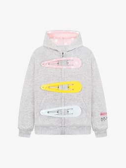 American Funny Detachable Hairpin Sweatshirt Sweet Retro Zip Jacket Polka Dot Splicing Hooded Sweatshirt Punk Sweatshirt Women