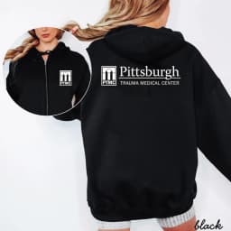 The Pitt PTMC Zipped Hoodie Pittsburgh Trauma Medical Center Hooded TV Series Sweatshirt Doctor Sweater Trendy Aesthetic Hoodies
