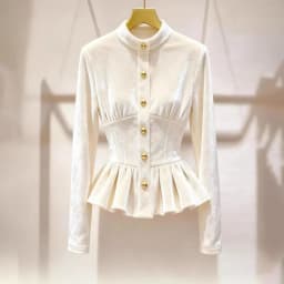 2025 new winter great-looking wear Korean atmosphere unique and beautiful niche white velvet top women