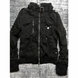 WomensY2K  Black High Neck Slim Fit Hoodie 2026 Techwear Multi Pocket Streetwear Sweatshirt Workwear Style Fashion Gothic Tops