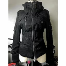 WomensY2K  Black High Neck Slim Fit Hoodie 2026 Techwear Multi Pocket Streetwear Sweatshirt Workwear Style Fashion Gothic Tops