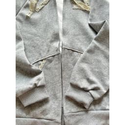 Kawaii Fleece Zip Up Hoodies Women Streetwear Bow Lace Patchwork Hooded Sweatshirts Winter Harajuku Cutecore Long Sleeve Jackets